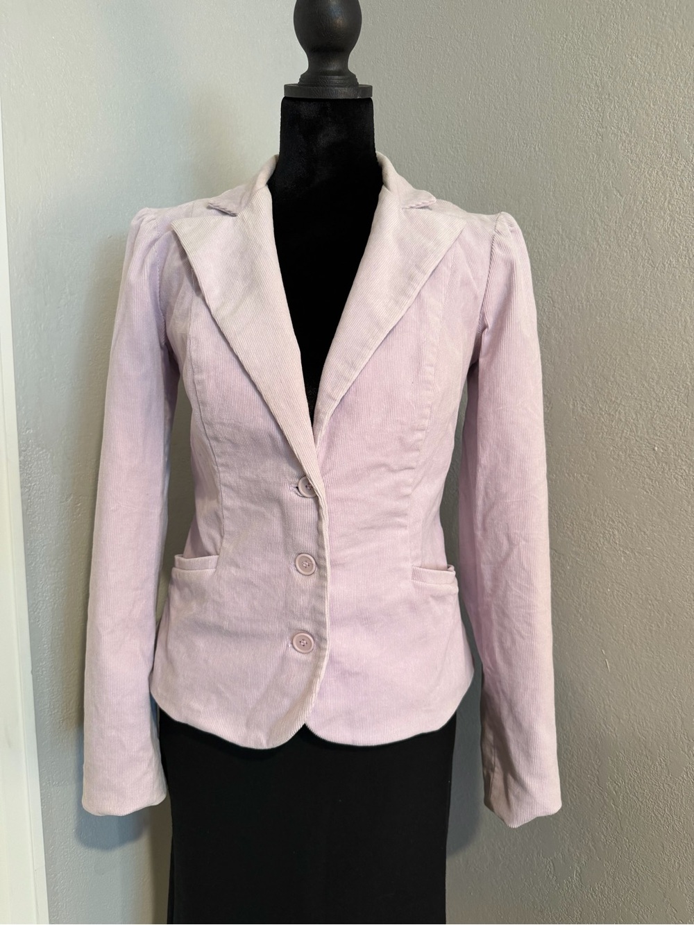 VINTAGE Betsey Johnson Lavender Corduroy Blazer / Y2K Tailored Jacket / S